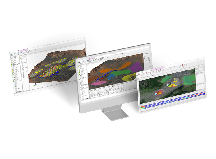 MinePlanner Three Desktops